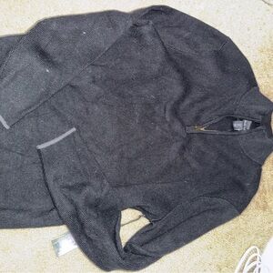 Men's Charcoal Zip-Up Sweater